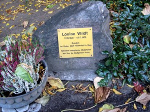 Louise Wildt, Gedenktafel am Gustav-Adolf-Platz, ev. Kirche Rees